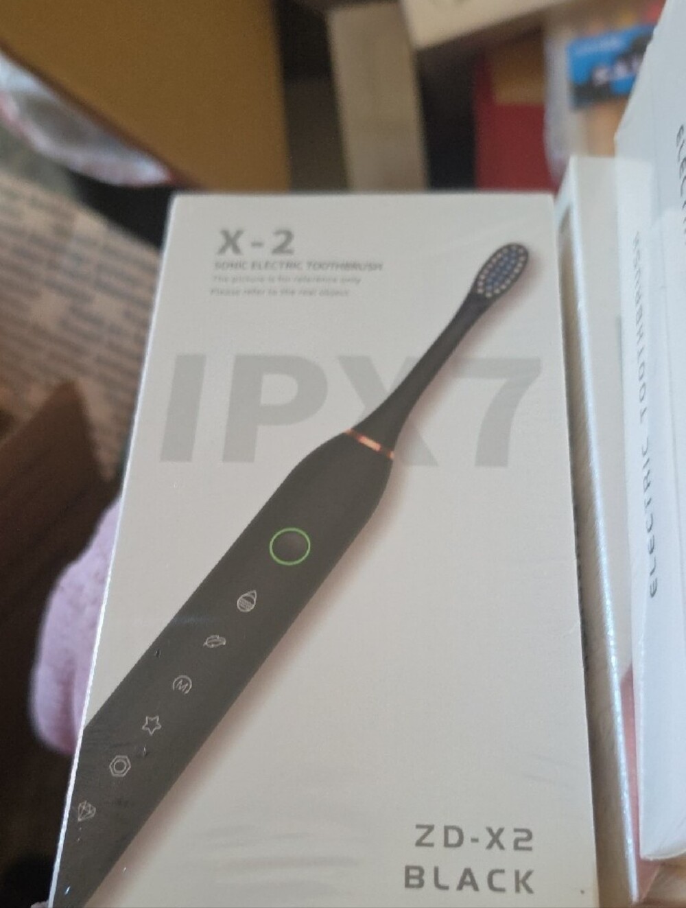 ZD-X2 Pink And Black  Sonic Electric Toothbrush - IPX7 Waterproof - Picture 2 of 2
